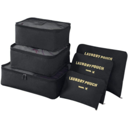Packing Cubes 6 Pc Luggage Storage Bags Set